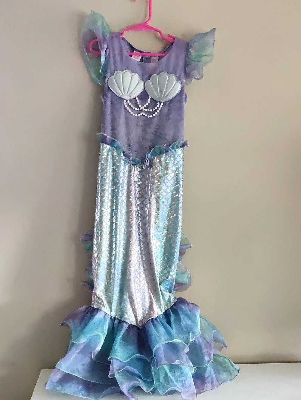 Dream Play Imagine Mermaid Costume Dress Purple Blue Girls Size M - 7/8